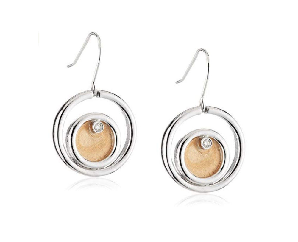 Orphelia Dames 925 Sterling Zilveren Dangle Oorbellen - Zilver ZO-5703 - Afbeelding 2