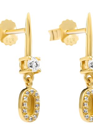 Orphelia 'Lily' Dames 925 Sterling Zilveren Oorbellen - Goud ZO-7582/G