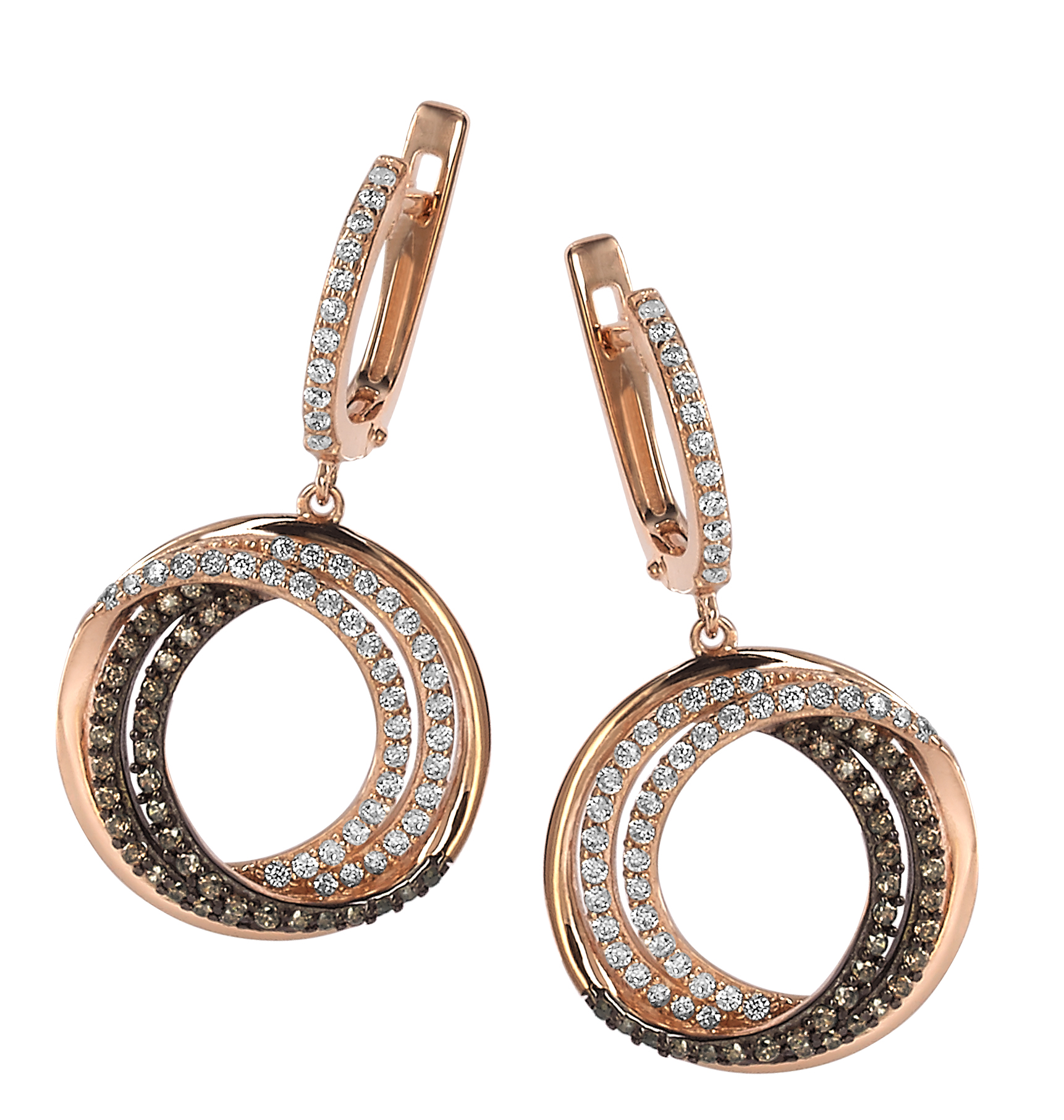 Orphelia 'Alina' Dames 925 Sterling Zilveren Oorbellen - Roze ZO-7055