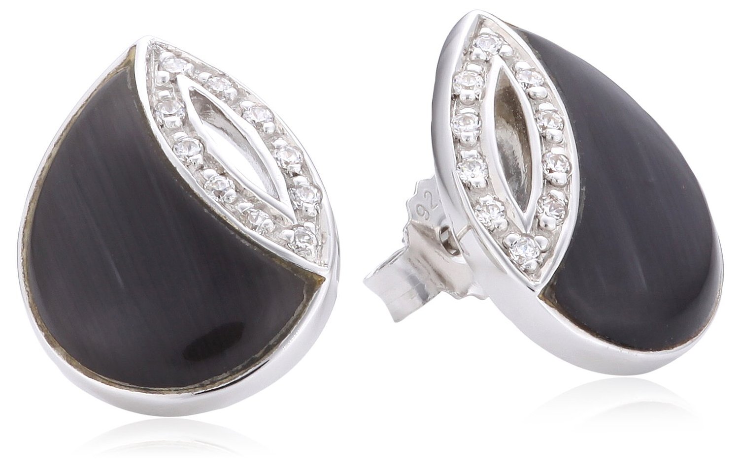 Orphelia Dames 925 Sterling Zilveren Stud Oorbellen - Zilver ZO-5929