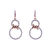 Orphelia 'Aavia' Dames 925 Sterling Zilveren Oorringen - Roze ZO-7422