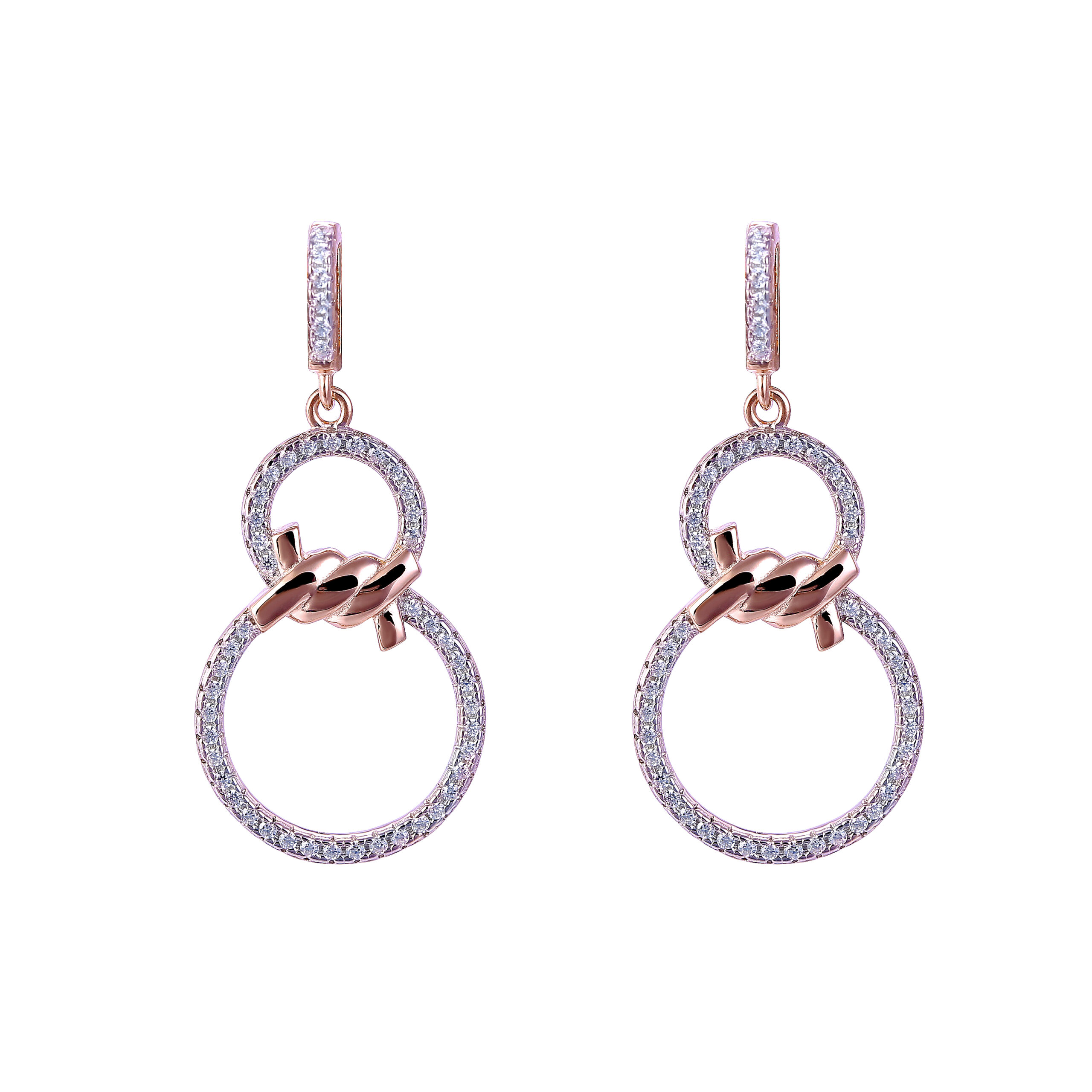 Orphelia 'Aavia' Dames 925 Sterling Zilveren Oorringen - Roze ZO-7422