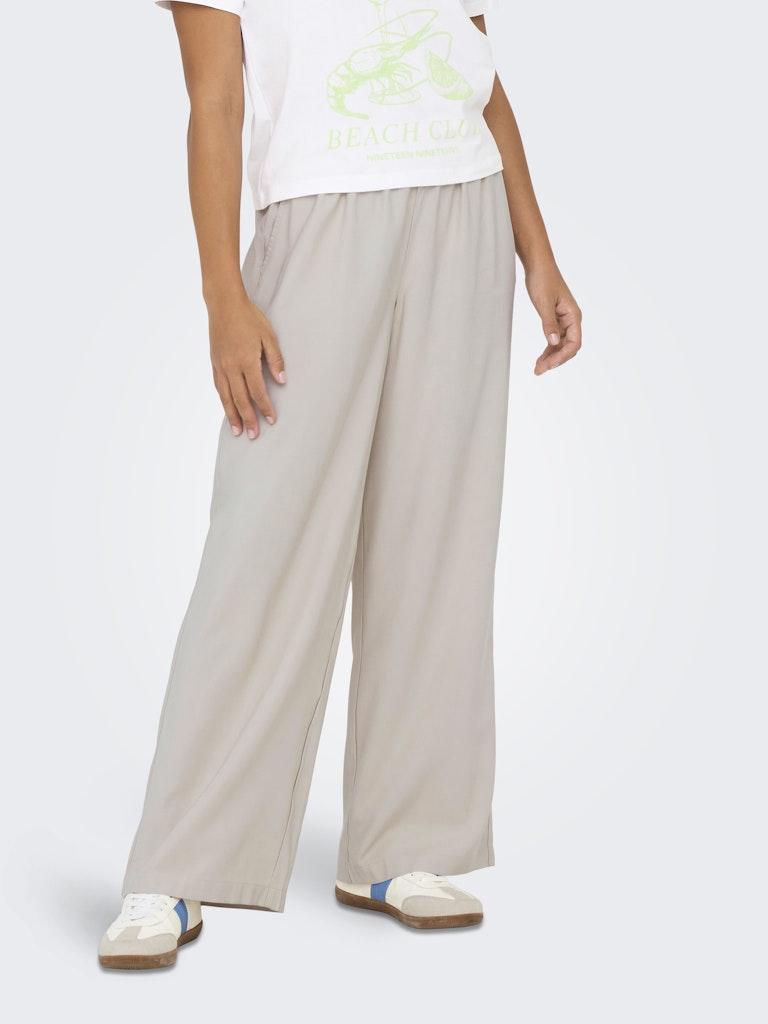Only Onlaris Life Hw Pull-up Pant Wvn Noos Broek 4726195 Pumice Stone