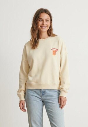 Only Onlliny L/s O-neck Print Cs Swt Sweater 4965230 Ecru Out Of Office