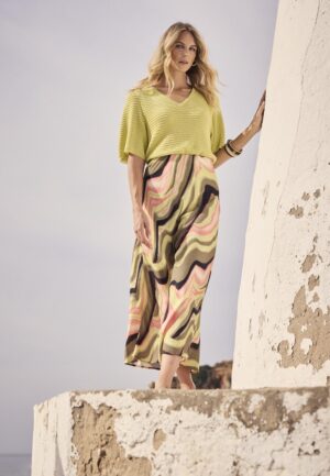 Tramontana Maxi Skirt Sunset Desert C18-19-201 099992-printmulticolours