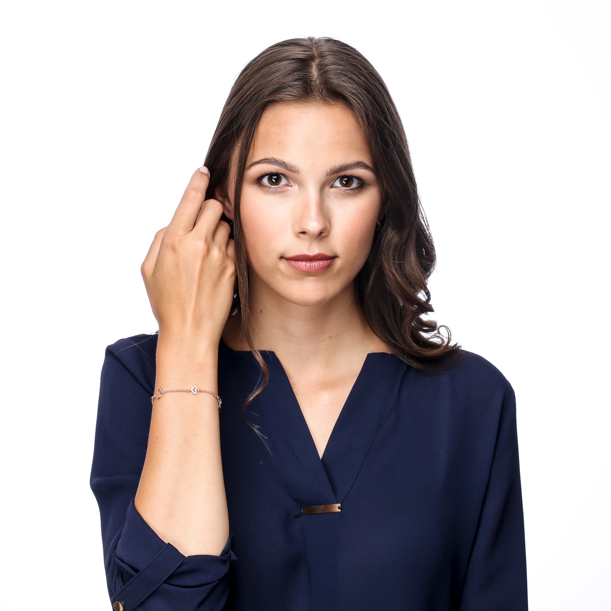 Orphelia 'Alfina' Dames 925 Sterling Zilveren Armband - Roze ZA-7383 - Afbeelding 2