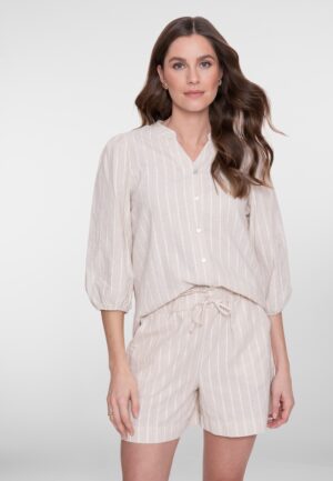 Geisha Blouse Lurex Stripe 63169-70 Blouse 718 Ecru/lurex