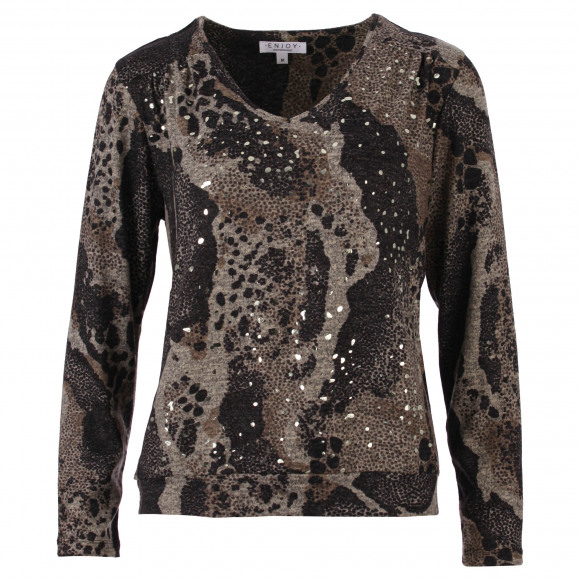 Enjoy - Beige | Dames | Trui | Beige | M | regular | Kamst mode