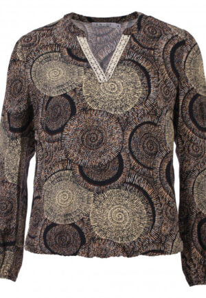 Enjoy - D.Bruin | Dames | Blouse | D.Bruin | XXL | regular | Kamst mode