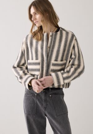 Summum Jacket Stripe 1s1277-12329 Jackets 985 Black-ivory