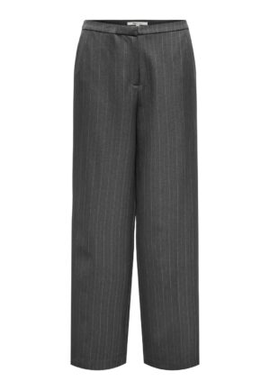 Only Onlaggie Life Mw Pinstripe Wide Pant Tlr Broek Dark Grey Melange