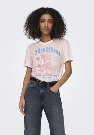Only Onldina S/s Club Top Box Jrs 15346663 T-shirt Korte Mouw 4989959 Pale Lilac Malibu