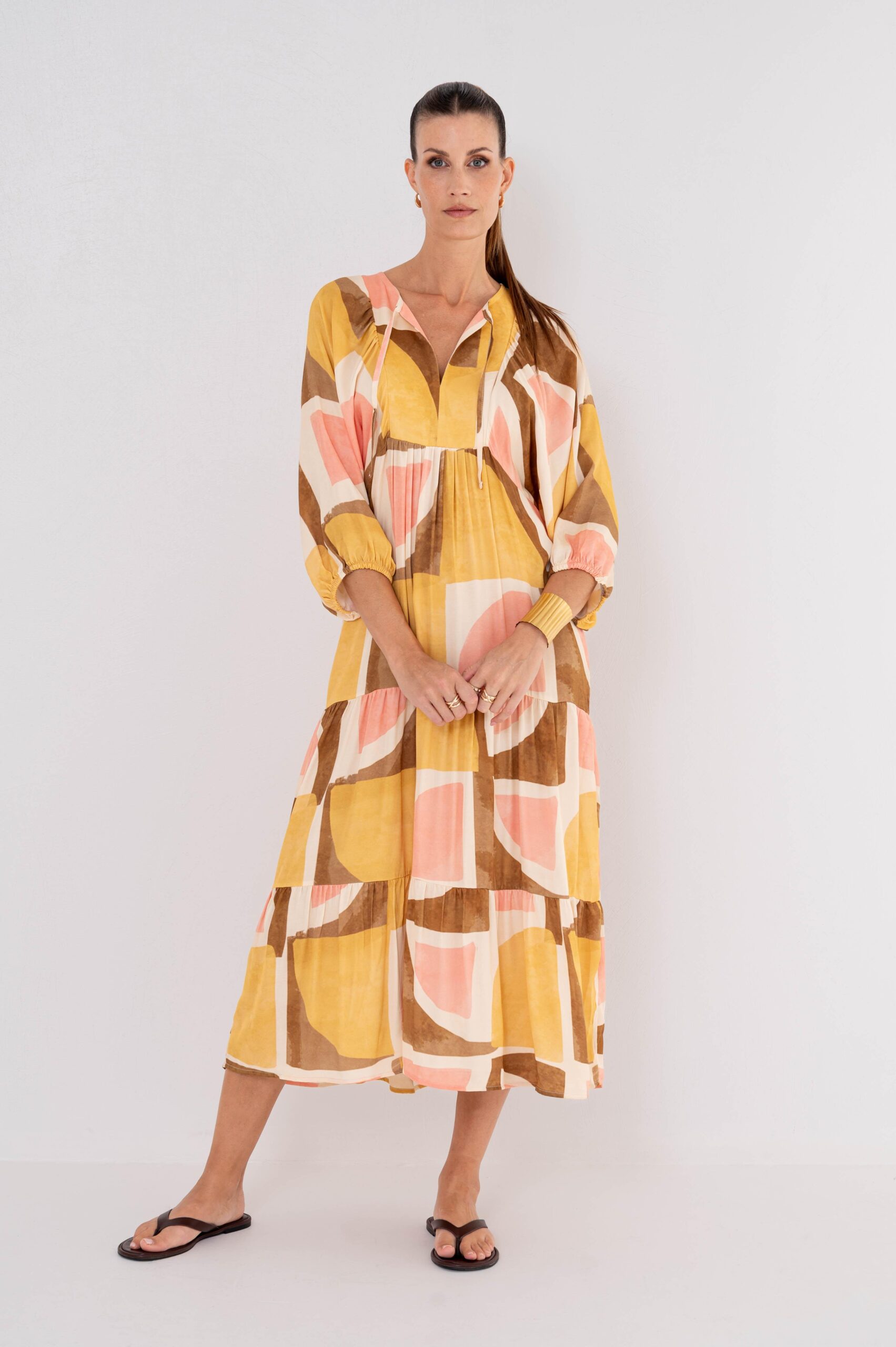 Maicazz Frouke Dress Su26.40.038 Jurk Boho Geo