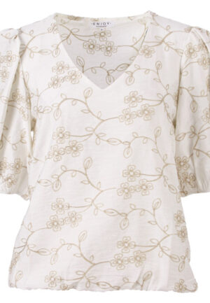 Enjoy - Ecru | Dames | Blouson | Ecru | M | regular | Kamst mode