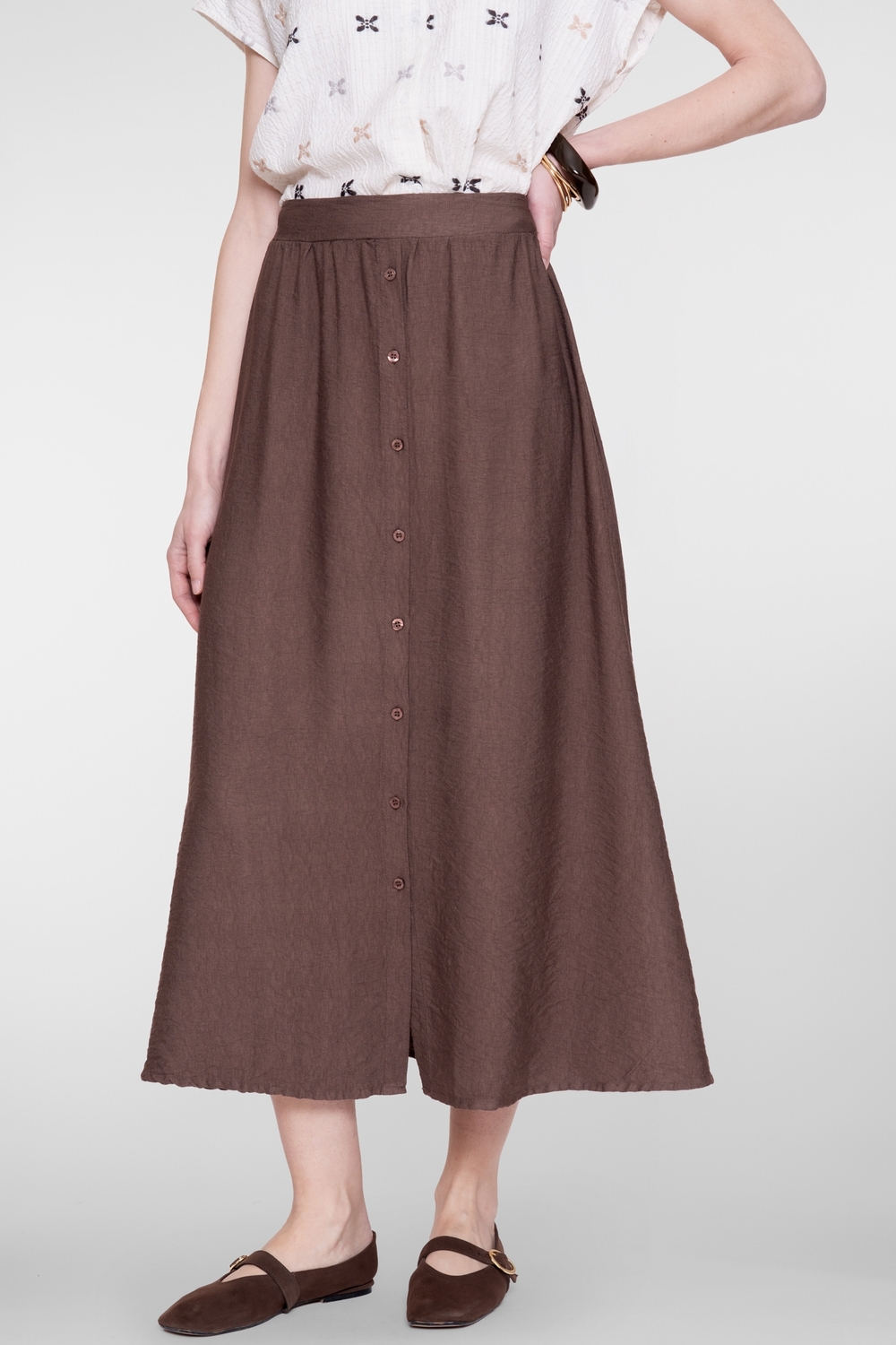 Geisha Skirt Long Solid 66340-70 775 Brown