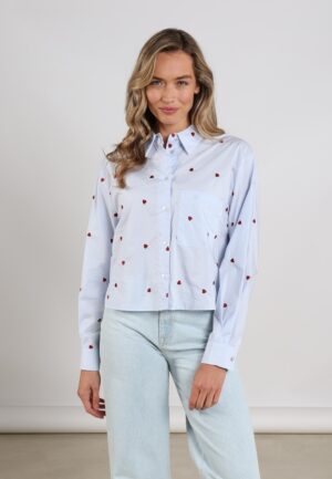 Nukus Sorrento Blouse Heart Nks02102 Blouse Sky/kiss