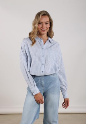Nukus Ariana Blouse Stripe Nks02149 Blouse 312 Cloudy