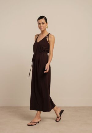 Studio Anneloes Carise Dress 13817 Lange Jurken 8700 Espresso