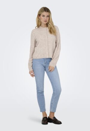 Only Onlsimoni L/s O-neck Cardigan Knt Noos Vest Pumice Stone