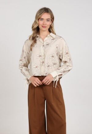 Nukus Bailey Blouse Flower Nkf02118 Blouse 9 Sand