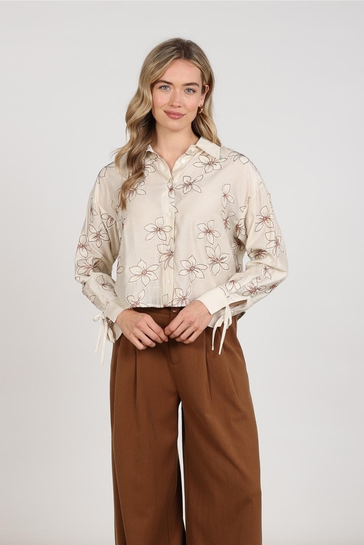 Nukus Bailey Blouse Flower Nkf02118 Blouse 9 Sand