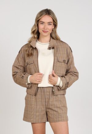 Nukus Hope Jacket Check Nkf13111 Jackets 335 Toffee