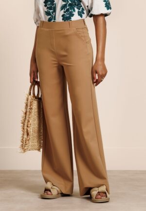 Studio Anneloes Lexie Bonded Trousers 14018 Broek 8400 Camel