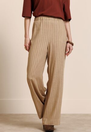 Studio Anneloes Devine Stripe Trousers 14057 Broek 8490 Camel/black