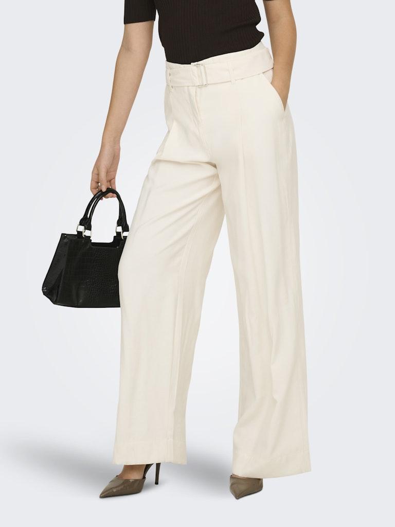 Only Onltila Life Hw Belt Wide Pant Tlr Broek Cloud Dancer