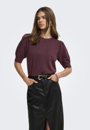 Only Onlrica 2/4 Pullover Knt Noos Trui Zinfandel Melange