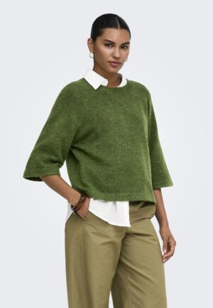 Only Onlsimoni 3/4 Pullover Knt Noos Trui Forest Night Melange