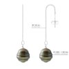 Hangende Oorbellen - 2 Echte GeCultiveerde Tahiti Parelringen van 10-11 mm - Afbeelding 2