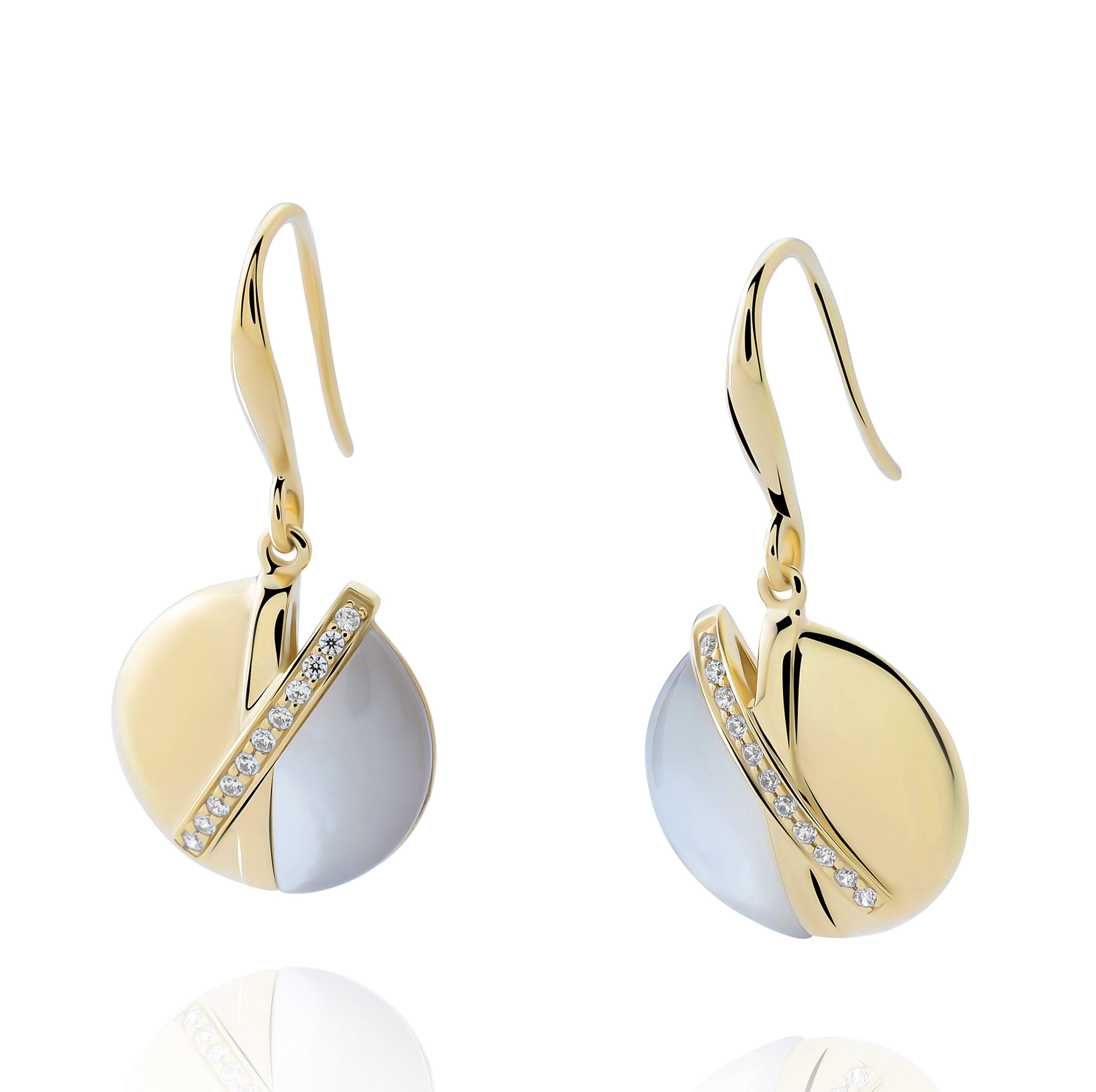 Orphelia 'Moragene' Dames 925 Sterling Zilveren Hangende Oorbellen - Goud ZO-7506/G - Afbeelding 2