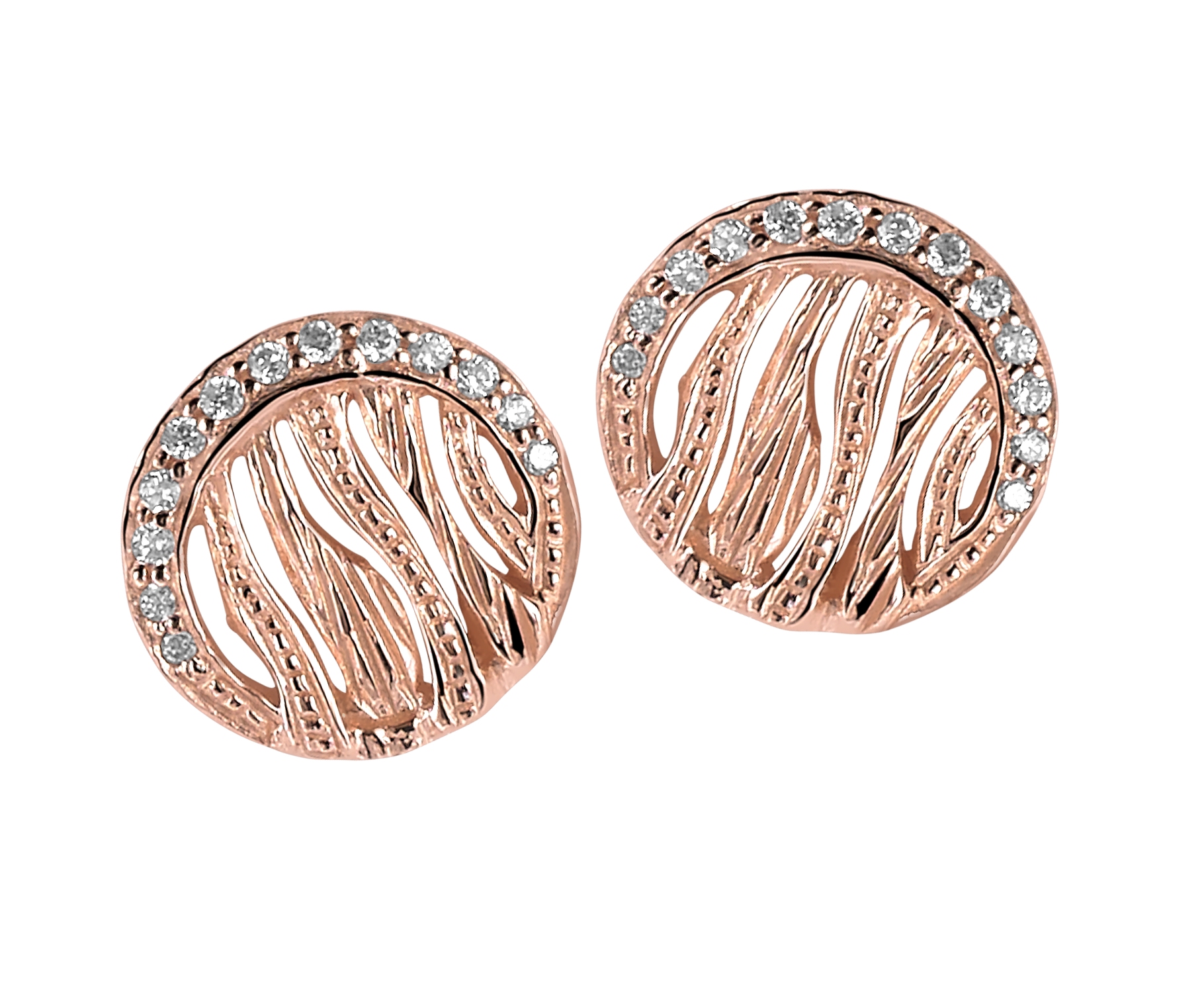 Orphelia Dames 925 Sterling Zilveren Stud Oorbellen - Roze ZO-6031/1