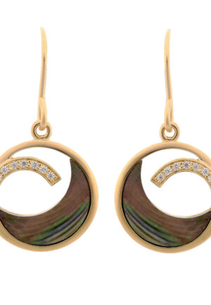 Orphelia 'Amelia' Dames 925 Zilveren Dangle Oorbellen - Goud zo-7371