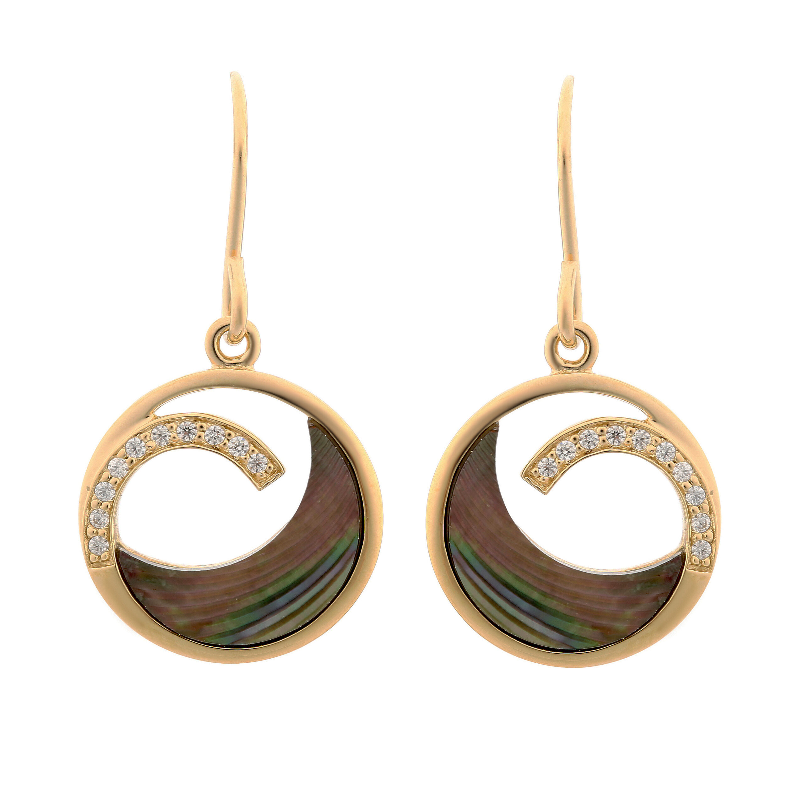 Orphelia 'Amelia' Dames 925 Zilveren Dangle Oorbellen - Goud zo-7371