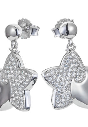 Orphelia 'Ilona' Dames 925 Sterling Zilveren Dangle Oorbellen - Zilver ZO-7331