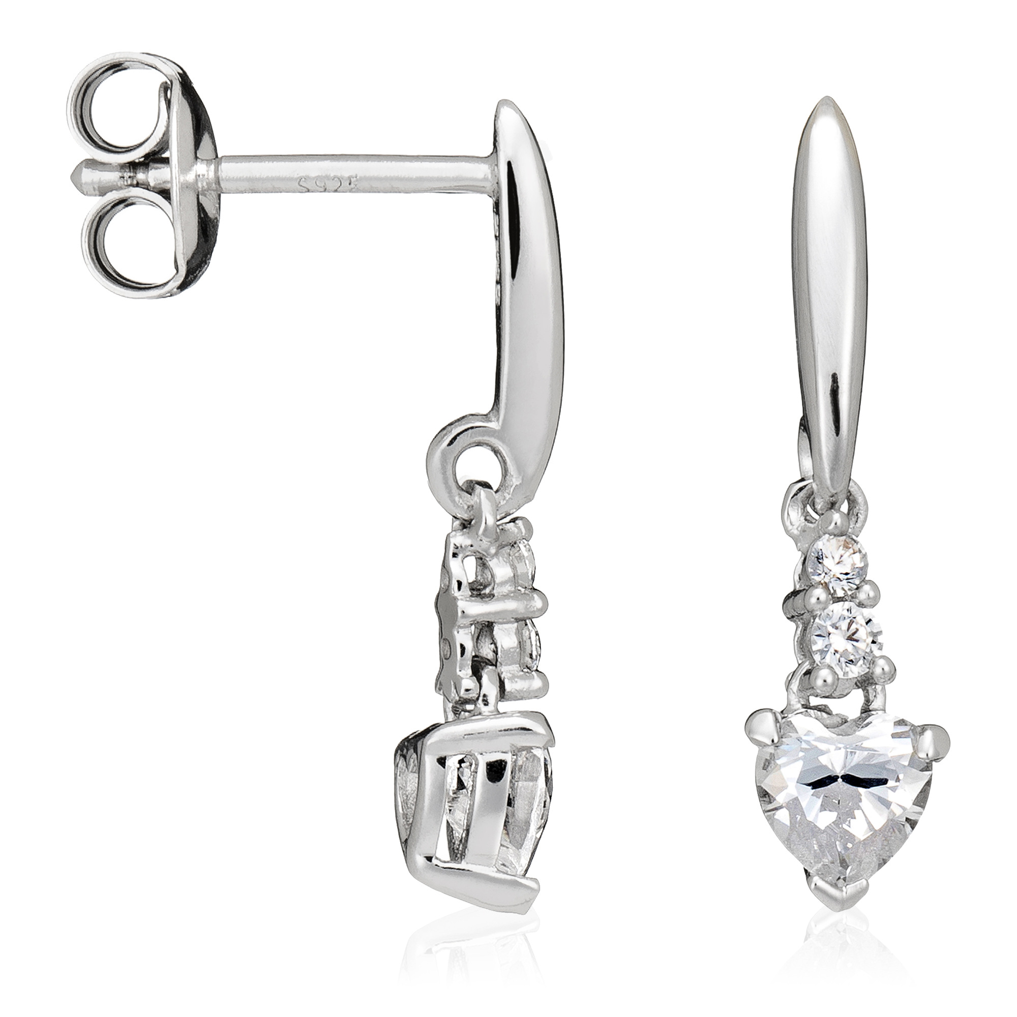 Orphelia Dames 925 Sterling Zilveren Dangle Oorbellen - Zilver ZO-5136
