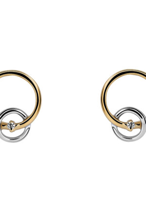 Alternative view of Orphelia 'Antoine' Dames 925 Sterling Zilver Stud Oorbellen - Zilver/Goud ZO-7503/1