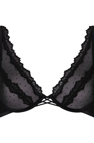 Hunkemöller Niet-Voorgevormde Beugel Bh Kat Zwart - Afbeelding 2