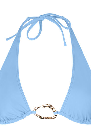 Hunkemöller Triangel Bikinitop Verona Blauw - Afbeelding 2