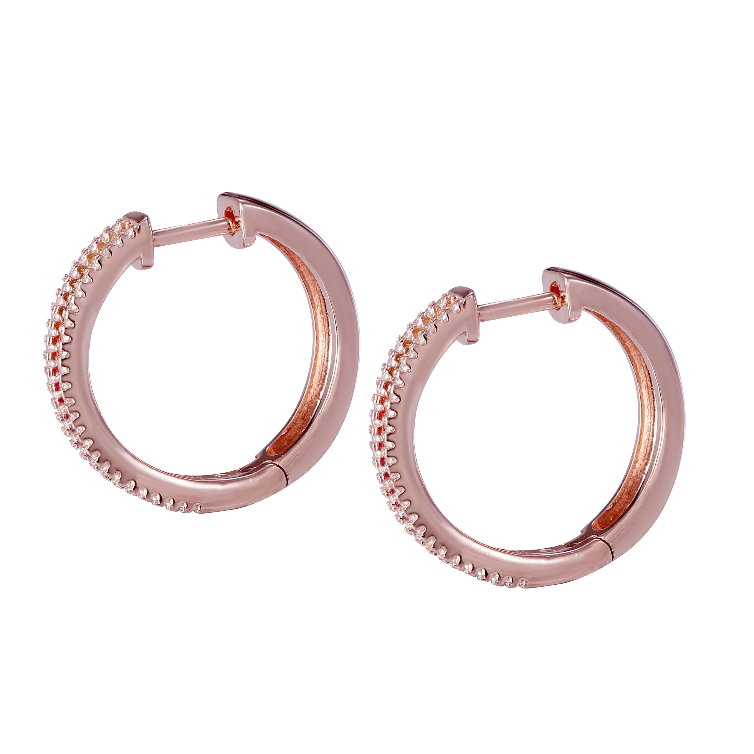 Orphelia 'Pascaline' Dames 925 Sterling Zilveren Oorbellen - Roze ZO-7448 - Afbeelding 2