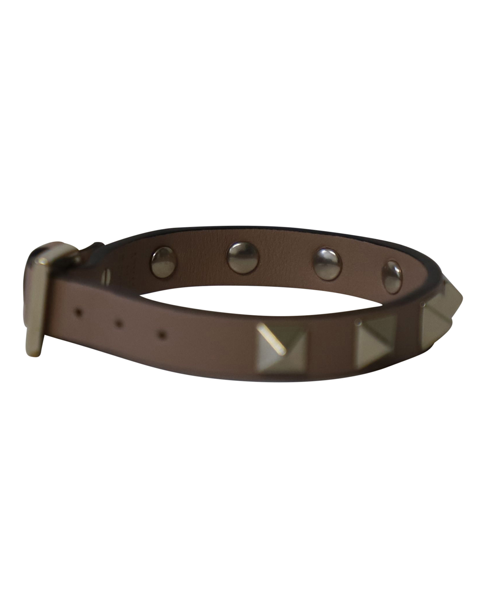 Valentino Garavani Rockstud Armband in Bruin Kalfsleer - Afbeelding 2