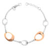 Orphelia 'Isotta' Dames 925 Sterling Zilveren Armband - Zilver/Rosé ZA-7192