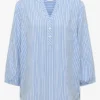 3/4 mouw blouse met gestreept patroon - Afbeelding 2
