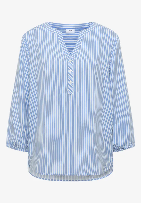 3/4 mouw blouse met gestreept patroon - Afbeelding 2