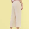 3/4 wide leg mousseline broek - Afbeelding 3