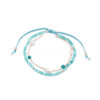 Luxenter armband, metaallegering en amazoniet, 18K vergulde afwerking