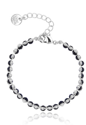 Alternative view of Luxenter 925 Sterling Zilveren Armband met Gerhodineerd Zwart Kristal - Lailai