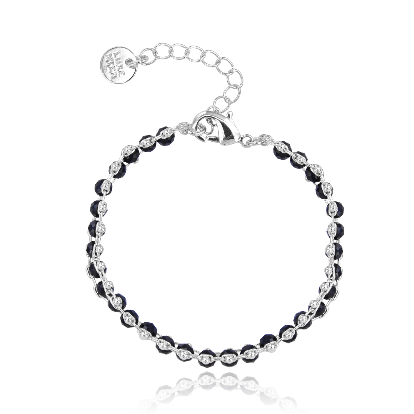 Luxenter 925 Sterling Zilveren Armband met Gerhodineerd Zwart Kristal - Lailai - Afbeelding 2